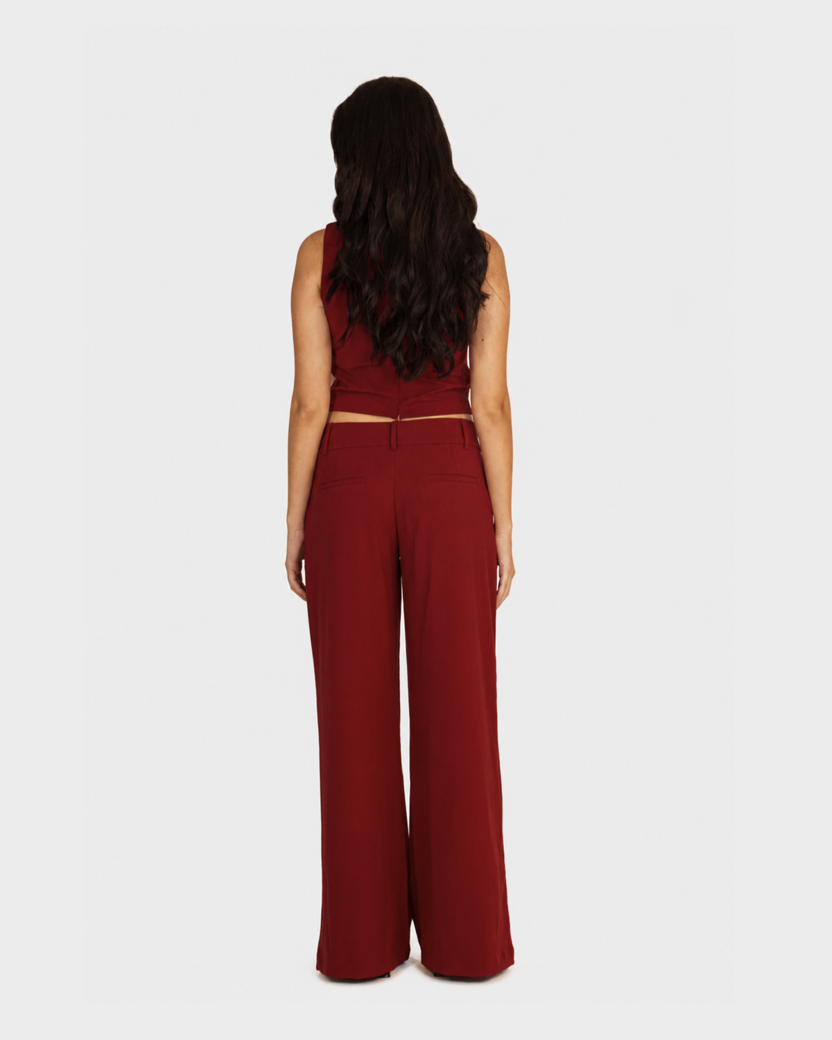 Calça ampla de alfaiataria